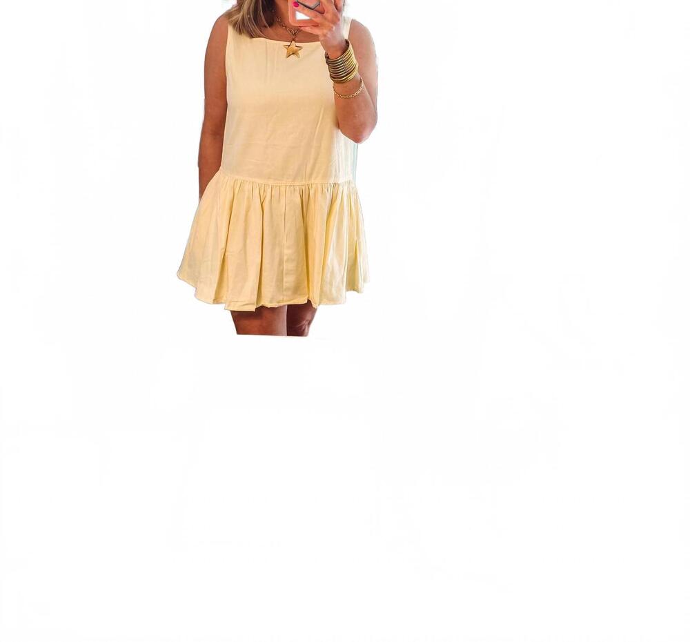 NEW BY TOGETHER lila mini dress in buttercream
